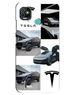Чехол для TECNO Pop 4 LTE с картинкой «Коллаж Cybertruck Tesla» Чехол для TECNO Pop 4 LTE с картинкой «Коллаж Cybertruck Tesla»