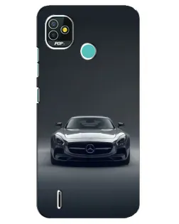 Чехол для TECNO Pop 4 LTE с картинкой «Mercedes на черном»