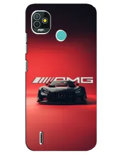 Чехол для TECNO Pop 4 LTE с картинкой «Mercedes AMG — красная линия»