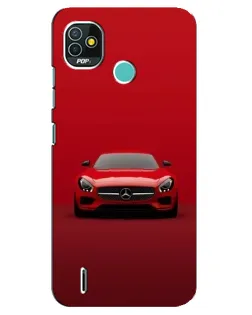 Чехол для TECNO Pop 4 LTE с картинкой «Красный Mercedes AMG»
