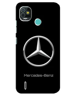 Чехол для TECNO Pop 4 LTE с картинкой «Mercedes Silver Logo»
