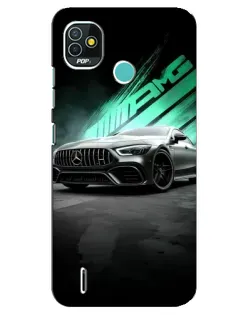 Чехол для TECNO Pop 4 LTE с картинкой «Темный Mercedes AMG»