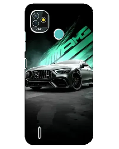 Чехол для TECNO Pop 4 LTE с картинкой «Темный Mercedes AMG»