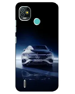 Чехол для TECNO Pop 4 LTE с картинкой «Ночной Mercedes EQ»