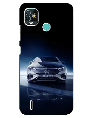 Чехол для TECNO Pop 4 LTE с картинкой «Ночной Mercedes EQ»