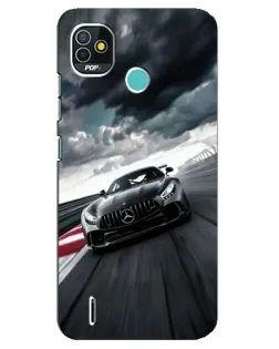 Чехол для TECNO Pop 4 LTE с картинкой «Гоночный Mercedes AMG»