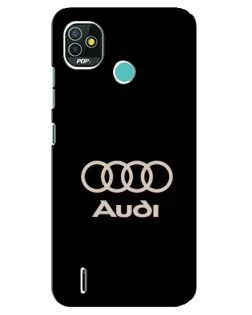 Чехол для TECNO Pop 4 LTE с картинкой «Audi — золотой логотип» Чехол для TECNO Pop 4 LTE с картинкой «Audi — золотой логотип»