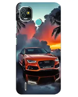 Чехол для TECNO Pop 4 LTE с картинкой «Audi — закат» Чехол для TECNO Pop 4 LTE с картинкой «Audi — закат»