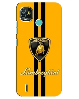 Чохол для TECNO Pop 4 LTE з картинкою «Lamborghini Stripe жовтий» Чохол для TECNO Pop 4 LTE з картинкою «Lamborghini Stripe жовтий»