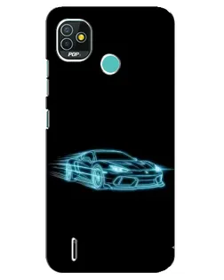 Чохол для TECNO Pop 4 LTE з картинкою «Неоновий контур Lamborghini» Чохол для TECNO Pop 4 LTE з картинкою «Неоновий контур Lamborghini»