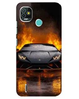 Чохол для TECNO Pop 4 LTE з картинкою «Lamborghini у вогні» Чохол для TECNO Pop 4 LTE з картинкою «Lamborghini у вогні»