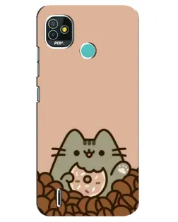 Чехол для TECNO Pop 4 LTE с картинкой «Кофейный Пушин» Чехол для TECNO Pop 4 LTE с картинкой «Кофейный Пушин»