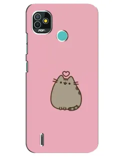 Чехол для TECNO Pop 4 LTE с картинкой «Pusheen сердце» Чехол для TECNO Pop 4 LTE с картинкой «Pusheen сердце»