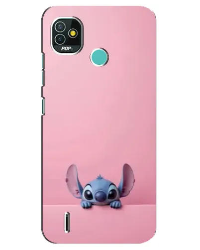 Чехол для TECNO Pop 4 LTE с картинкой «Stitch выглядывает»