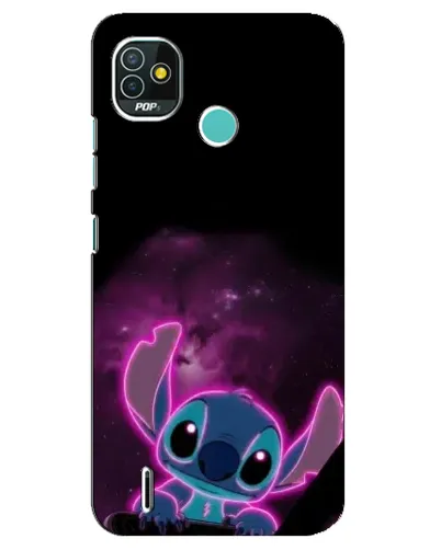 Чехол для TECNO Pop 4 LTE с картинкой «Неоновый Stitch»
