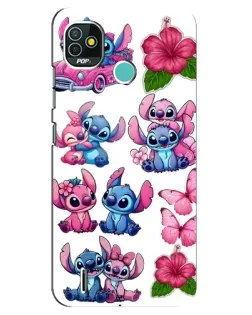 Чехол для TECNO Pop 4 LTE с картинкой «Стикеры Stitch и Angel» Чехол для TECNO Pop 4 LTE с картинкой «Стикеры Stitch и Angel»