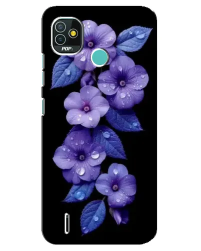 Чехол для TECNO Pop 4 LTE с картинкой «Фиолетовые цветы с росою» Чехол для TECNO Pop 4 LTE с картинкой «Фиолетовые цветы с росою»