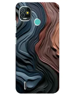 Чехол для TECNO Pop 4 LTE с картинкой «Цветные волны каньона»