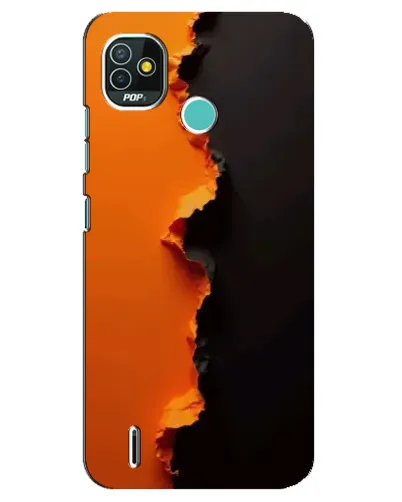 Чехол для TECNO Pop 4 LTE с картинкой «Оранжевый разлом» Чехол для TECNO Pop 4 LTE с картинкой «Оранжевый разлом»