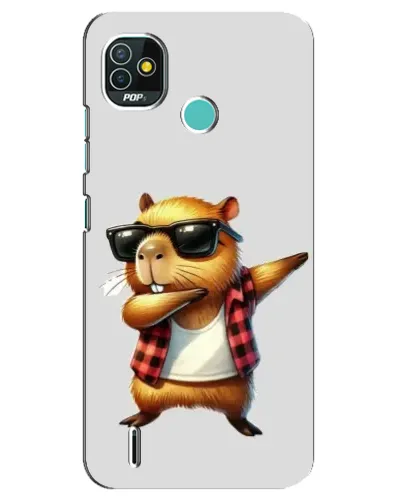 Чехол для TECNO Pop 4 LTE с картинкой «Капибара рэпер даб» Чехол для TECNO Pop 4 LTE с картинкой «Капибара рэпер даб»