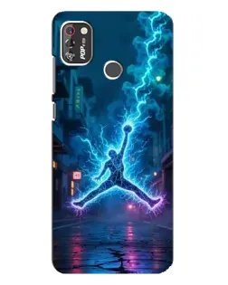 Чехол для TECNO POP 4 Pro с картинкой «Jordan Gold Jumpman»