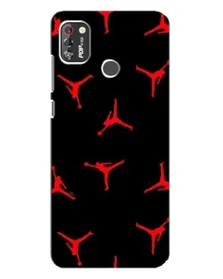 Чехол для TECNO POP 4 Pro с картинкой «Jordan Red Pattern»
