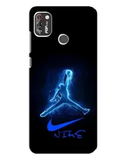 Чехол для TECNO POP 4 Pro с картинкой «Jordan Neon Blue»