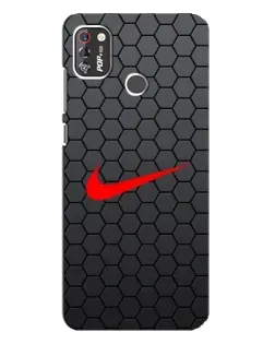 Чехол для TECNO POP 4 Pro с картинкой «Nike — карбоновая сетка»