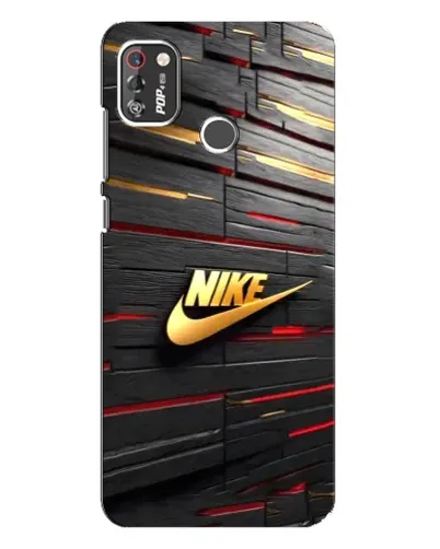 Чехол для TECNO POP 4 Pro с картинкой «Золотой Nike на металле» Чехол для TECNO POP 4 Pro с картинкой «Золотой Nike на металле»