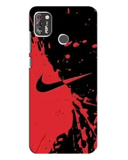 Чехол для TECNO POP 4 Pro с картинкой «Красные брызги Nike»