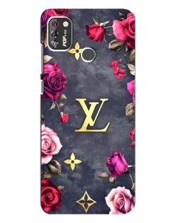 Чехол для TECNO POP 4 Pro с картинкой «Цветочный Louis Vuitton»