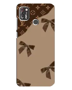 Чехол для TECNO POP 4 Pro с картинкой «LV — кофейный атлас»