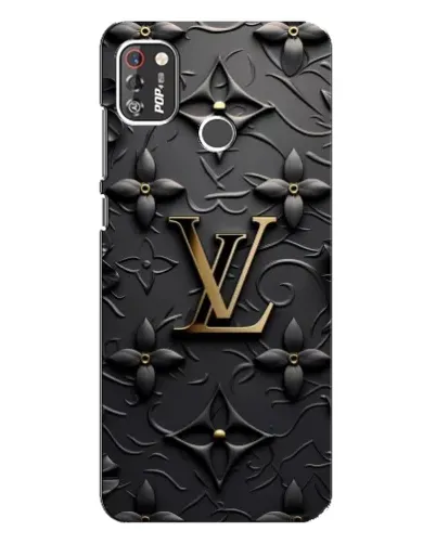 Чехол для TECNO POP 4 Pro с картинкой «Кожаная текстура LV»