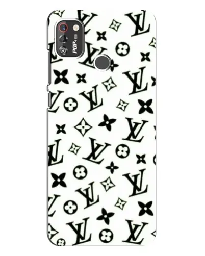 Чехол для TECNO POP 4 Pro с картинкой «Монохромный хаос LV»