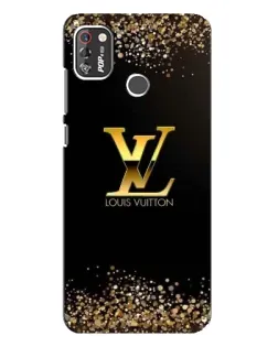 Чехол для TECNO POP 4 Pro с картинкой «LV — золотые искры»
