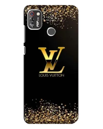 Чехол для TECNO POP 4 Pro с картинкой «LV — золотые искры»