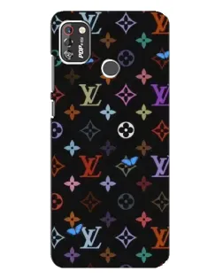 Чехол для TECNO POP 4 Pro с картинкой «Цветная монограмма LV»