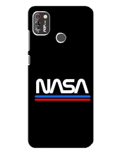 Чехол для TECNO POP 4 Pro с картинкой «NASA — классика Red Blue»