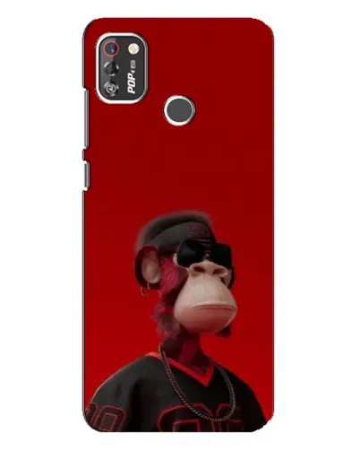 Чехол для TECNO POP 4 Pro с картинкой «Bored Ape в красном» Чехол для TECNO POP 4 Pro с картинкой «Bored Ape в красном»