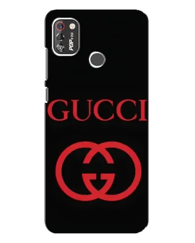 Чехол для TECNO POP 4 Pro с картинкой «Gucci — красный логотип»