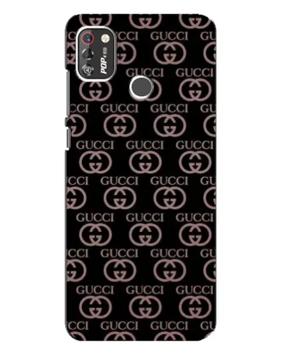 Чехол для TECNO POP 4 Pro с картинкой «Классическая монограмма Gucci»