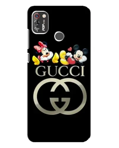 Чехол для TECNO POP 4 Pro с картинкой «Gucci — герои Disney»