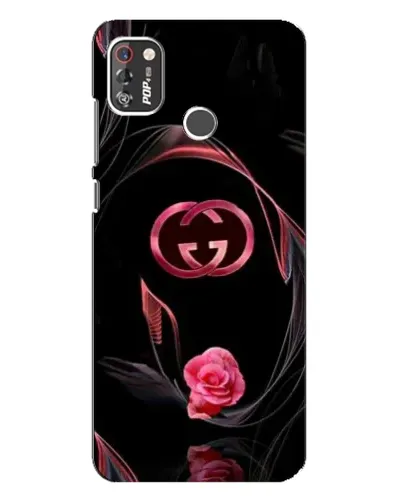 Чехол для TECNO POP 4 Pro с картинкой «Gucci — неоновая роза»
