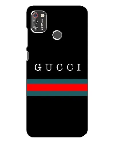 Чехол для TECNO POP 4 Pro с картинкой «Gucci — красный пояс»