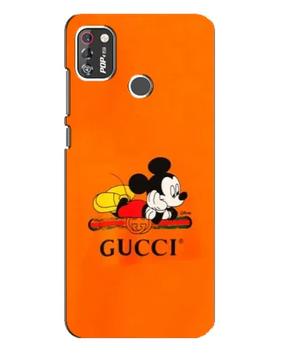 Чехол для TECNO POP 4 Pro с картинкой «Микки Маус Gucci — оранж» Чехол для TECNO POP 4 Pro с картинкой «Микки Маус Gucci — оранж»