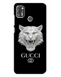 Чехол для TECNO POP 4 Pro с картинкой «Gucci — серебряный лев» Чехол для TECNO POP 4 Pro с картинкой «Gucci — серебряный лев»