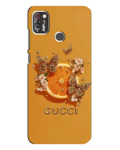 Чехол для TECNO POP 4 Pro с картинкой «Gucci — золотые бабочки» Чехол для TECNO POP 4 Pro с картинкой «Gucci — золотые бабочки»