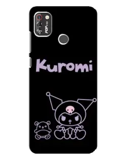 Чехол для TECNO POP 4 Pro с картинкой «Kuromi — черный минимализм»
