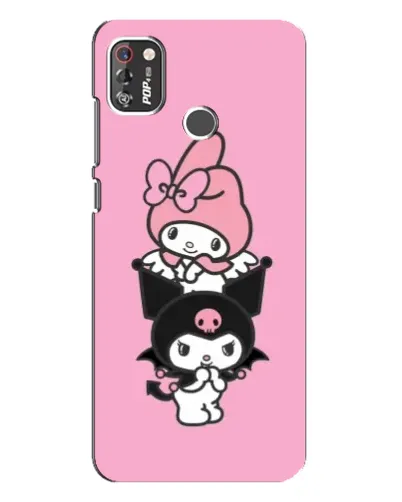 Чехол для TECNO POP 4 Pro с картинкой «My Melody и Kuromi» Чехол для TECNO POP 4 Pro с картинкой «My Melody и Kuromi»