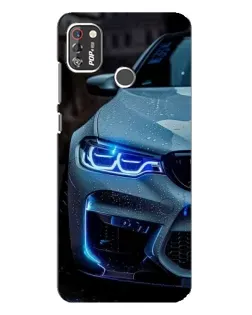 Чехол для TECNO POP 4 Pro с картинкой «Взгляд BMW с синими фарами» Чехол для TECNO POP 4 Pro с картинкой «Взгляд BMW с синими фарами»